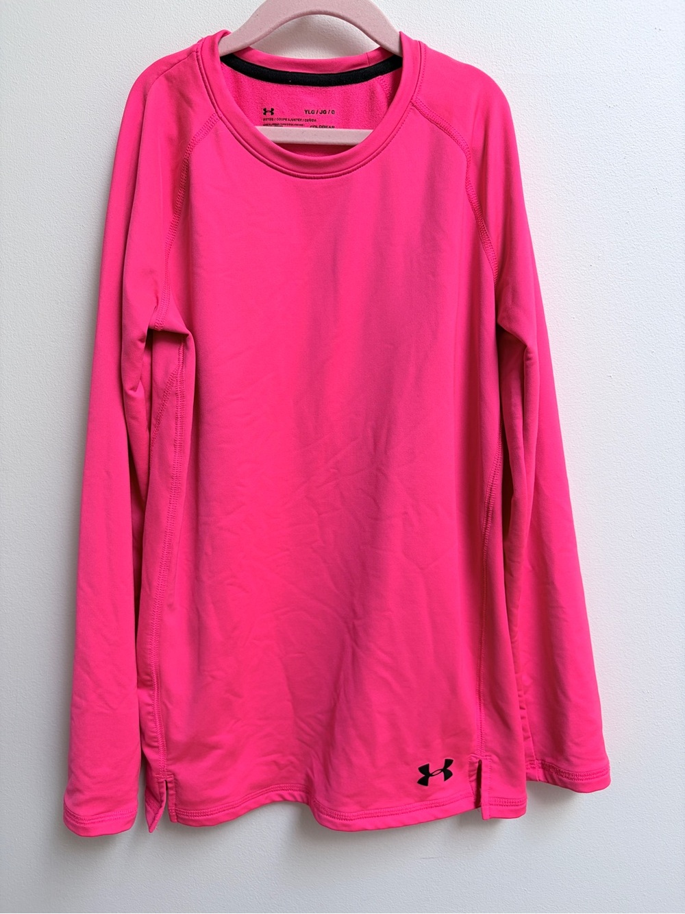 Under Armour Girls Youth L - Coolgear Thermal Base Layer in Hot Pink